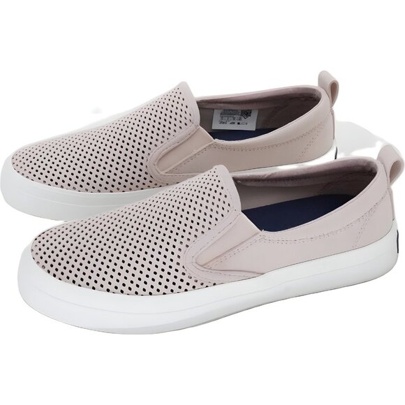 Sperry Crest Twin Gore Perforated Slip-On Sneakers Rose Dust US 7.5M EU 39 - Picture 2 of 6